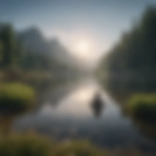 A serene landscape promoting mindfulness and clarity