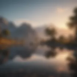 A serene landscape representing inner peace