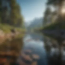 Tranquil landscape promoting relaxation