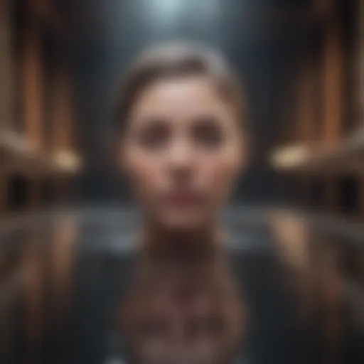 Conceptual art representing self-reflection and personal growth