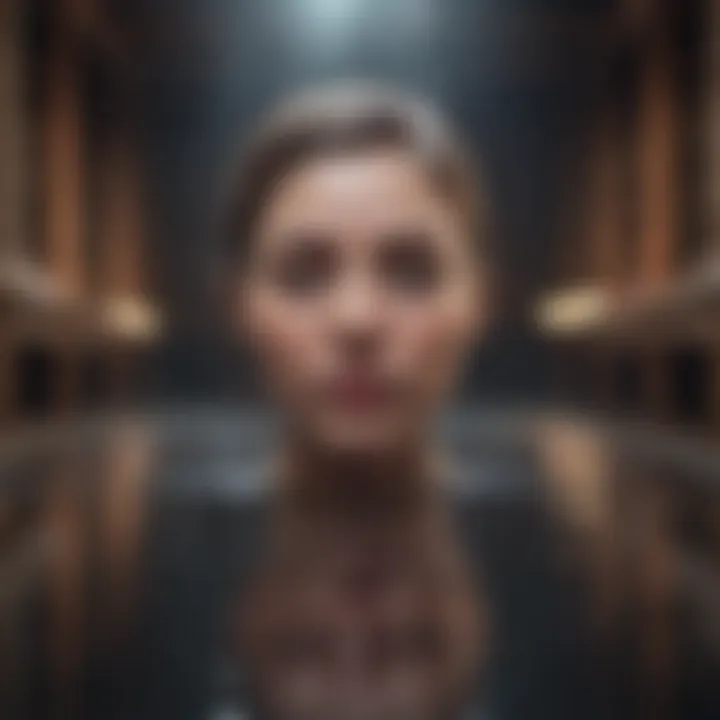 Conceptual art representing self-reflection and personal growth