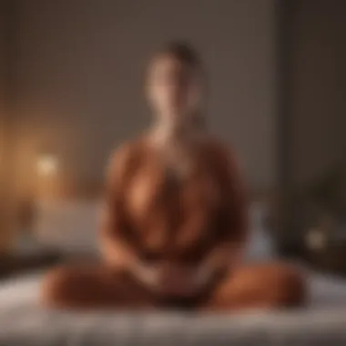 Mindfulness Meditation Techniques A person practicing mindfulness meditation before bedtime