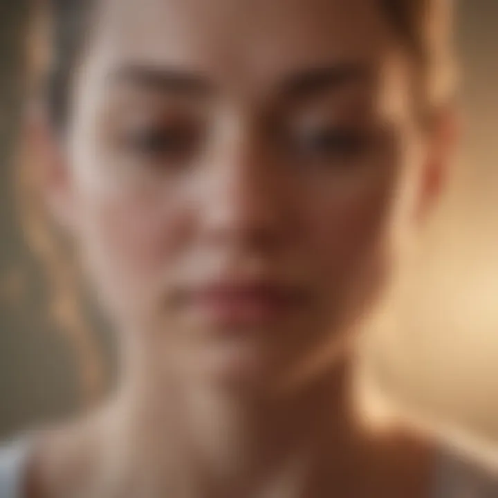 Close-up of a person in meditation, embodying mindfulness.