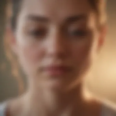 Embodiment of Mindfulness in Meditation Close-up of a person in meditation, embodying mindfulness.