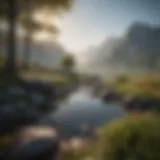 A serene landscape reflecting tranquility and peace.