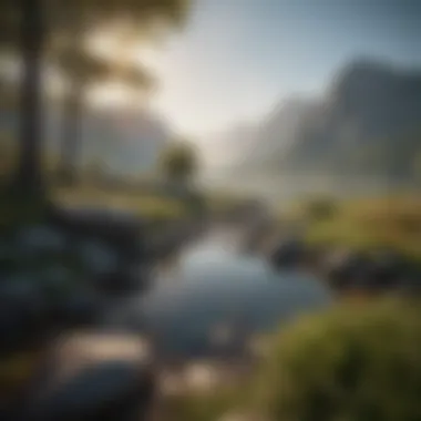 A serene landscape reflecting tranquility and peace.