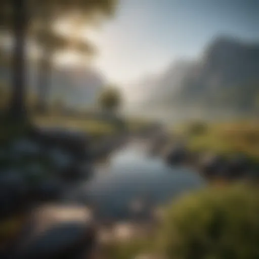 A serene landscape reflecting tranquility and peace.
