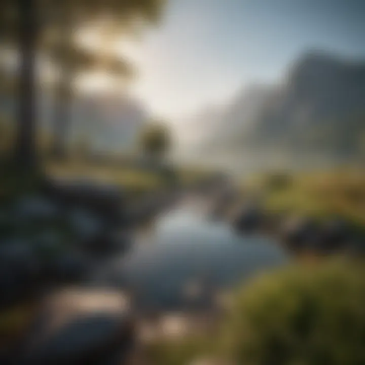 A serene landscape reflecting tranquility and peace.