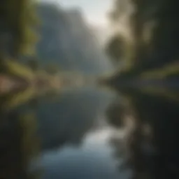 A serene landscape illustrating tranquility and self-reflection