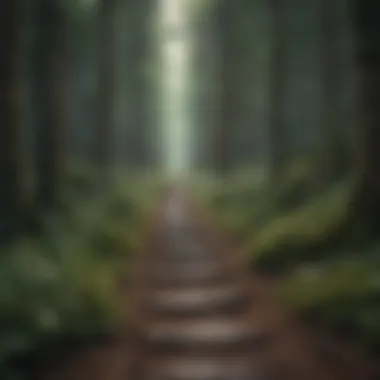Journey of Personal Growth A path through a forest symbolizing personal growth
