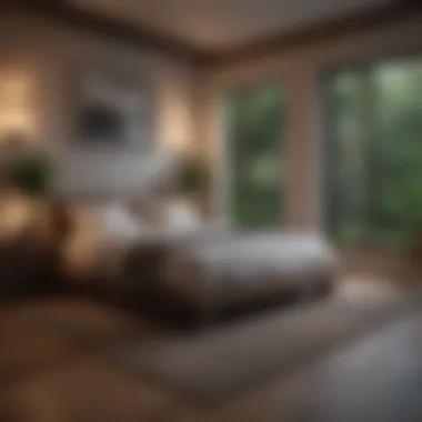 Calm sleep environment with soft lighting and natural elements