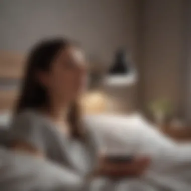 Mindfulness Practices for Nighttime Calm A person engaging in mindfulness meditation before bed