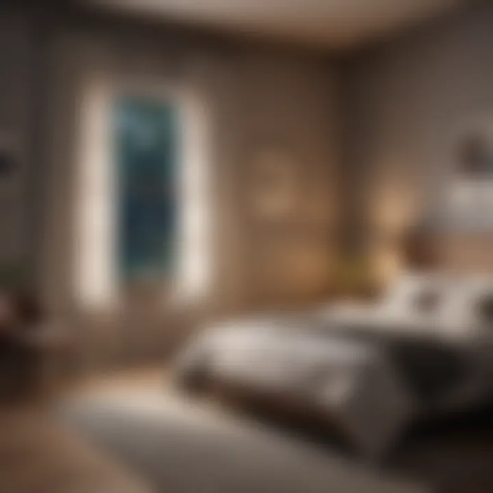 A serene bedroom environment promoting peaceful sleep