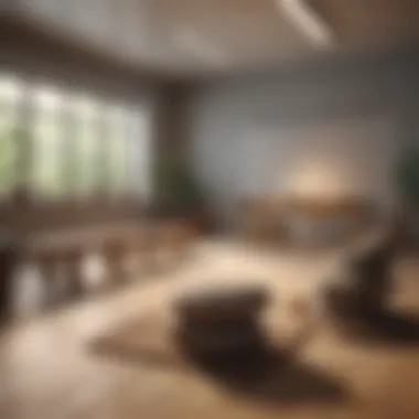 Classroom Meditation Environment A serene classroom setting promoting meditation practice