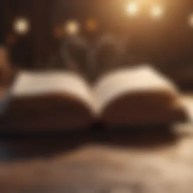 The Essence of Love in Words An open book with pages filled with love quotes