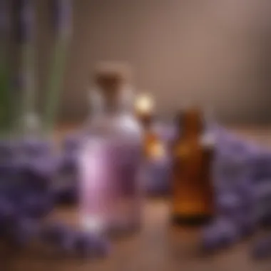 Lavender Essential Oil Relaxation Relaxing lavender essential oil bottle and diffuser