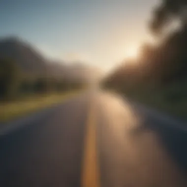 An open road symbolizing a journey of self-discovery