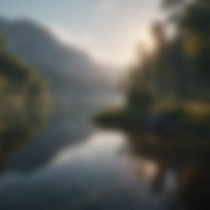 Love's reflection in a tranquil lake