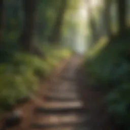 A serene path through a lush forest