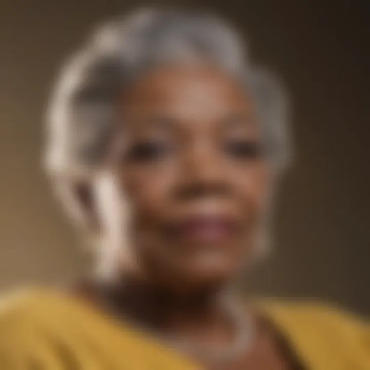 Abstract artistic representation of Maya Angelou's wisdom