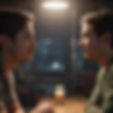Having Heartfelt Conversations Two friends engaging in a meaningful conversation