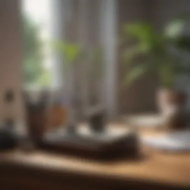 Essential Tools for Desk Meditation Desk setup with meditation tools and calming elements
