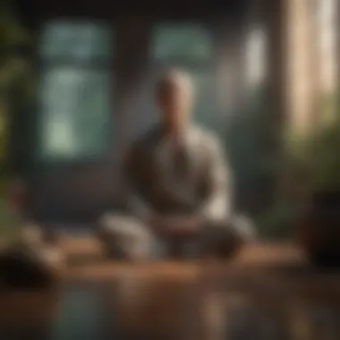 Cultivating Concentration Through Practice Focused individual practicing meditation