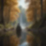 Serene landscape promoting mindfulness