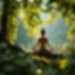 Calm nature scene promoting mindfulness