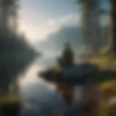Mindfulness in Nature A serene landscape promoting mindfulness