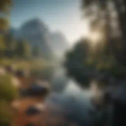 Serene landscape for meditation
