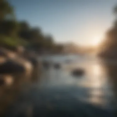 Tranquil Soundscape for Meditation A serene landscape with soft waves and gentle lighting