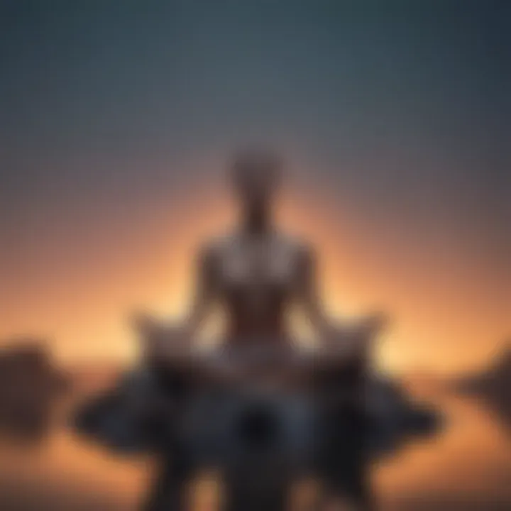 Abstract representation of peace and calm during meditation