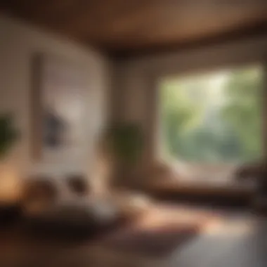 Mindful Retreat: Space for Contemplation Serene meditation space with soft lighting and comfortable cushions