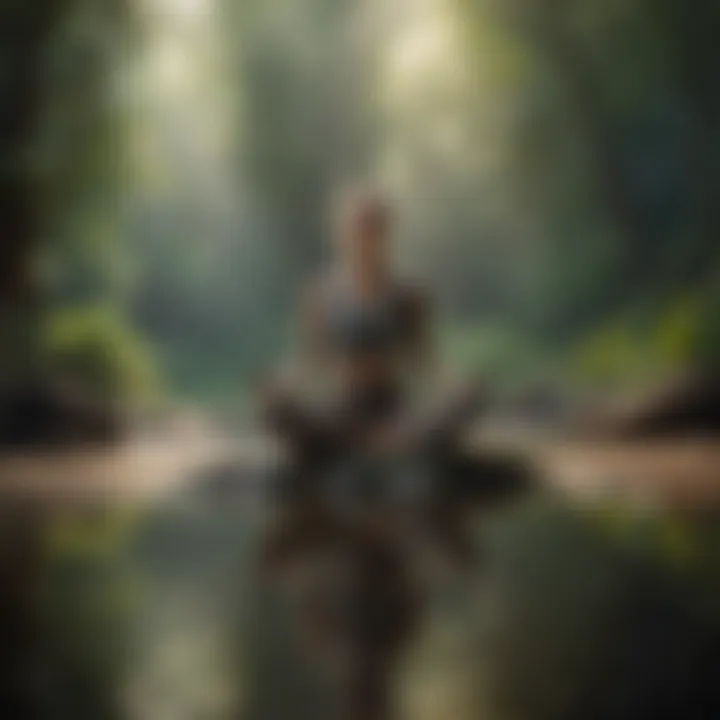 Meditative pose illustrating mindfulness practice