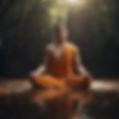 Contrasting Practices A juxtaposition of meditation and mindfulness symbols.