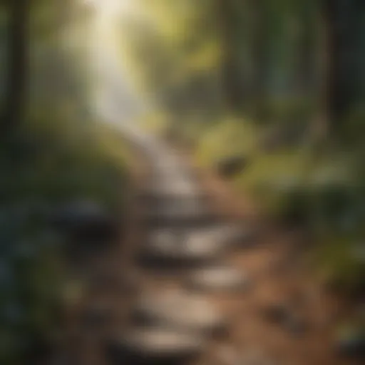 Serene landscape with a winding path