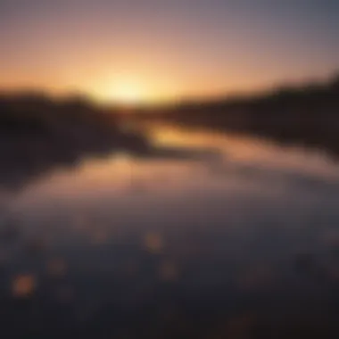 Reflections at Dusk A meditative scene with a sunset view