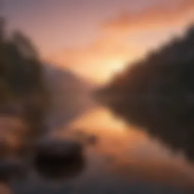 Peaceful Evening Contemplation Meditative Sunset Reflection