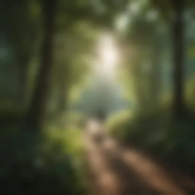 Exploring Connections in Nature A serene park setting with individuals participating in outdoor activities