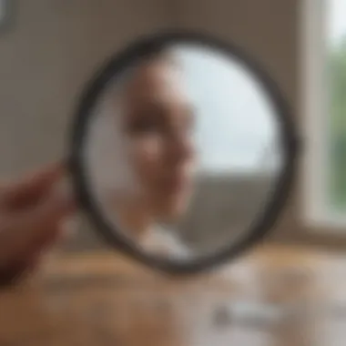 Illustration of a broken mirror being pieced back together