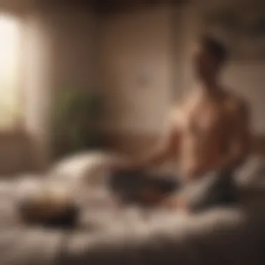 Meditative Practices for Enhanced Sleep A person meditating with focus on relaxation techniques