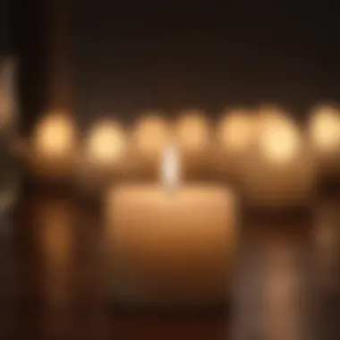 Soft glowing candle with gentle flickering flame