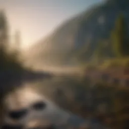 A serene landscape illustrating peace and calmness