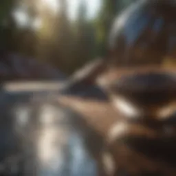 Reflective surfaces symbolizing self-discovery