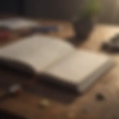 Journaling for Mental Clarity A journal open with calming thoughts written in it.
