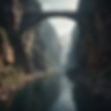 Bridging the Divide A bridge spanning a chasm, representing connection and hope
