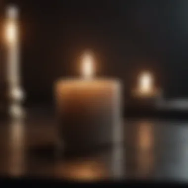 Illuminating Solace A candle burning brightly amidst darkness and solitude