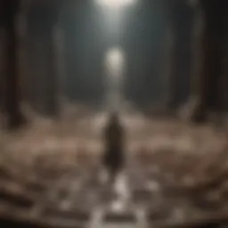 A labyrinth symbolizing the complexity of emotions in isolation.