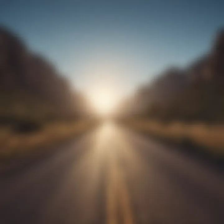 An open road symbolizing a journey towards self-discovery